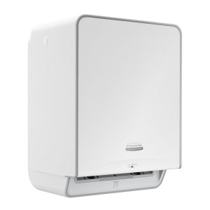 KCP, ICON™ 53940 Automatic Roll Towel Dispenser, White Chassis with White Mosaic Design Faceplate, 1 Dispenser and Faceplate per Case. Compatible with 86621