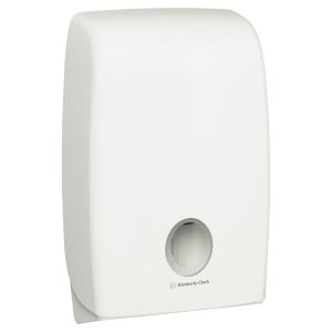 AQUARIUS® 70230 Multifold Hand Towel Double Dispenser, White Lockable ABS Plastic, Compatible with 1890, 13207 & 38002 Codes