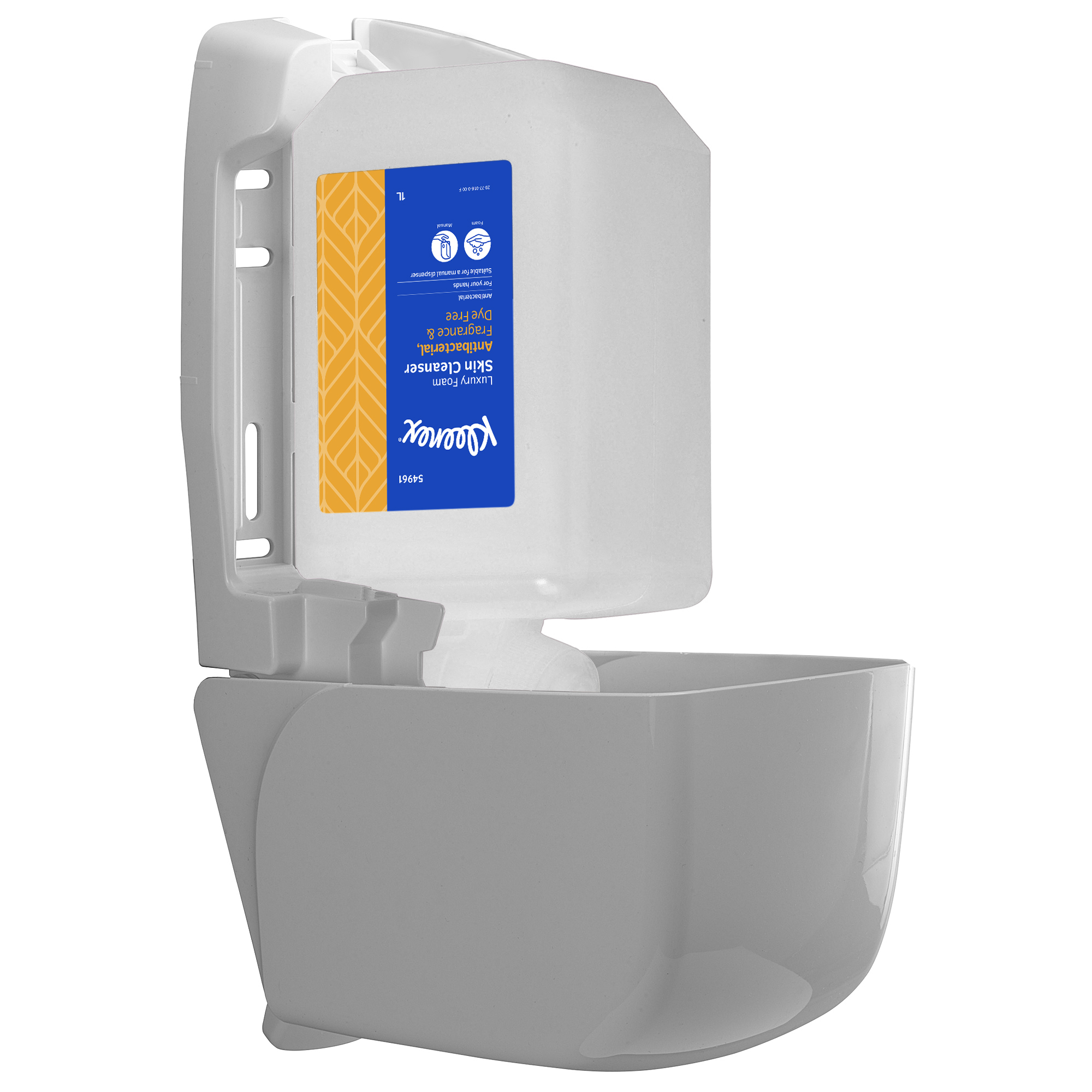 KLEENEX® 54961 Luxury Foam Antibacterial Skin Cleanser - Fragrance Free & Dye Free 1000ml/Cartridge, 6 Cartridges/Case - Image 3
